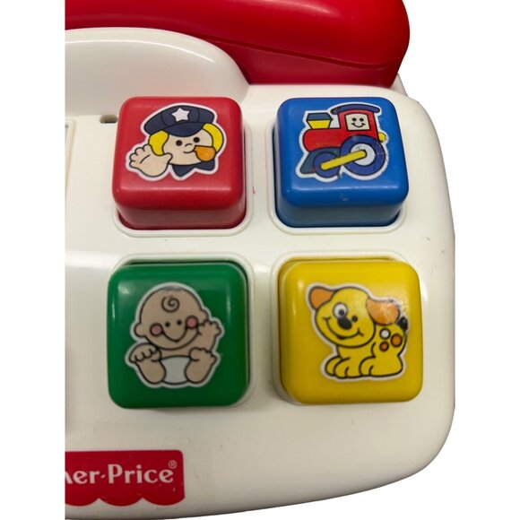 Vintage Fisher-Price Rattle Phone Activity Toy Phone For Toddlers TESTED - Picture 3 of 6